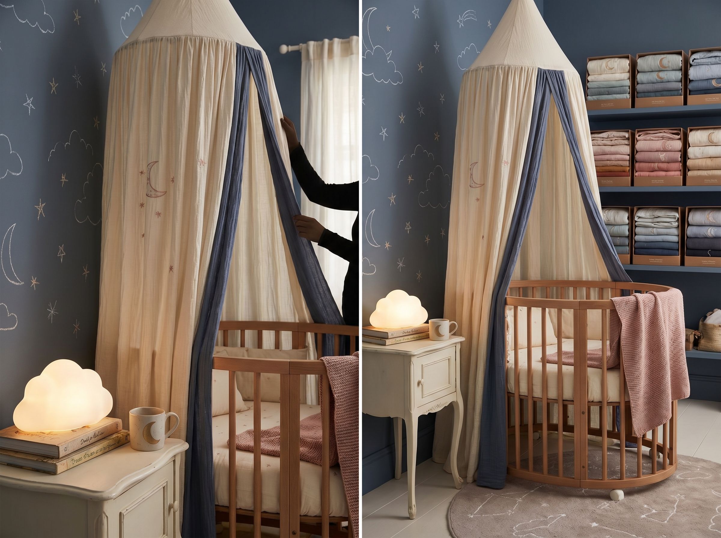 Ciel de lit vs baldaquin pour bébé : quelle différence